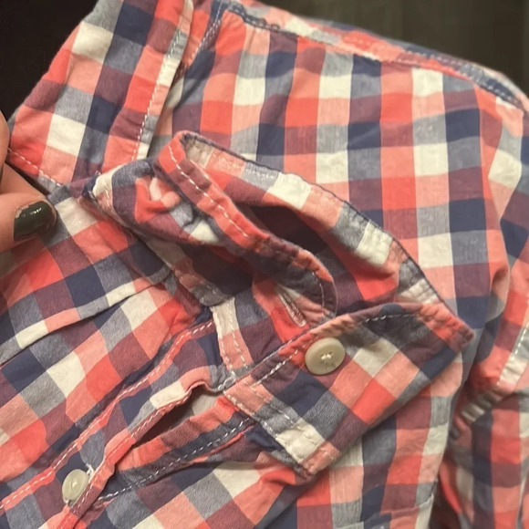 Pink and Blue Plaid Urban Pipeline Button Up - Picture 3 of 5